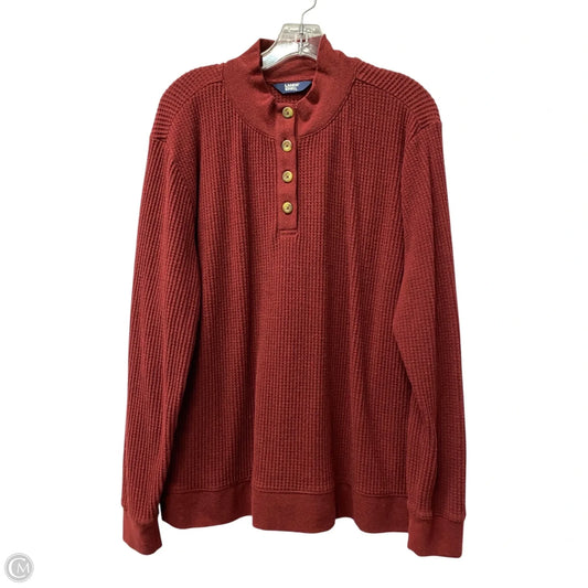 Top Long Sleeve By Lands End In Red, Size: Xl