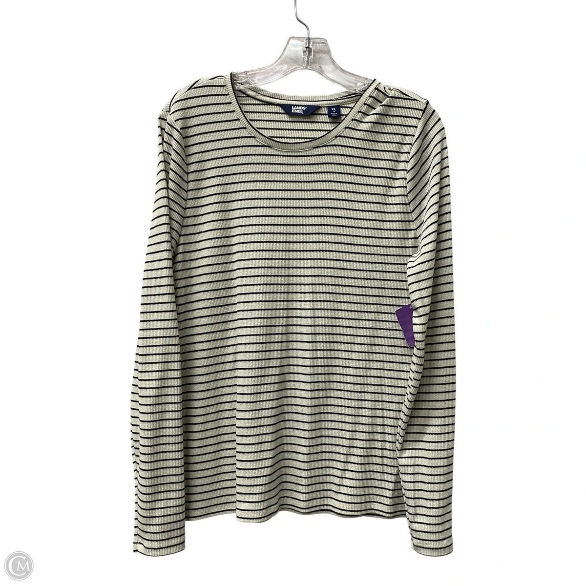 Top Long Sleeve Basic By Lands End In Black, Size: Xl