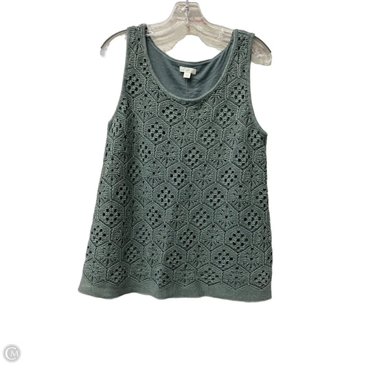 Top Sleeveless By J. Jill In Green, Size: S