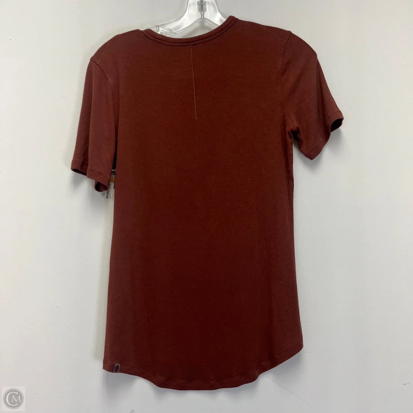 Athletic Top Short Sleeve By Lululemon In Brown, Size: M