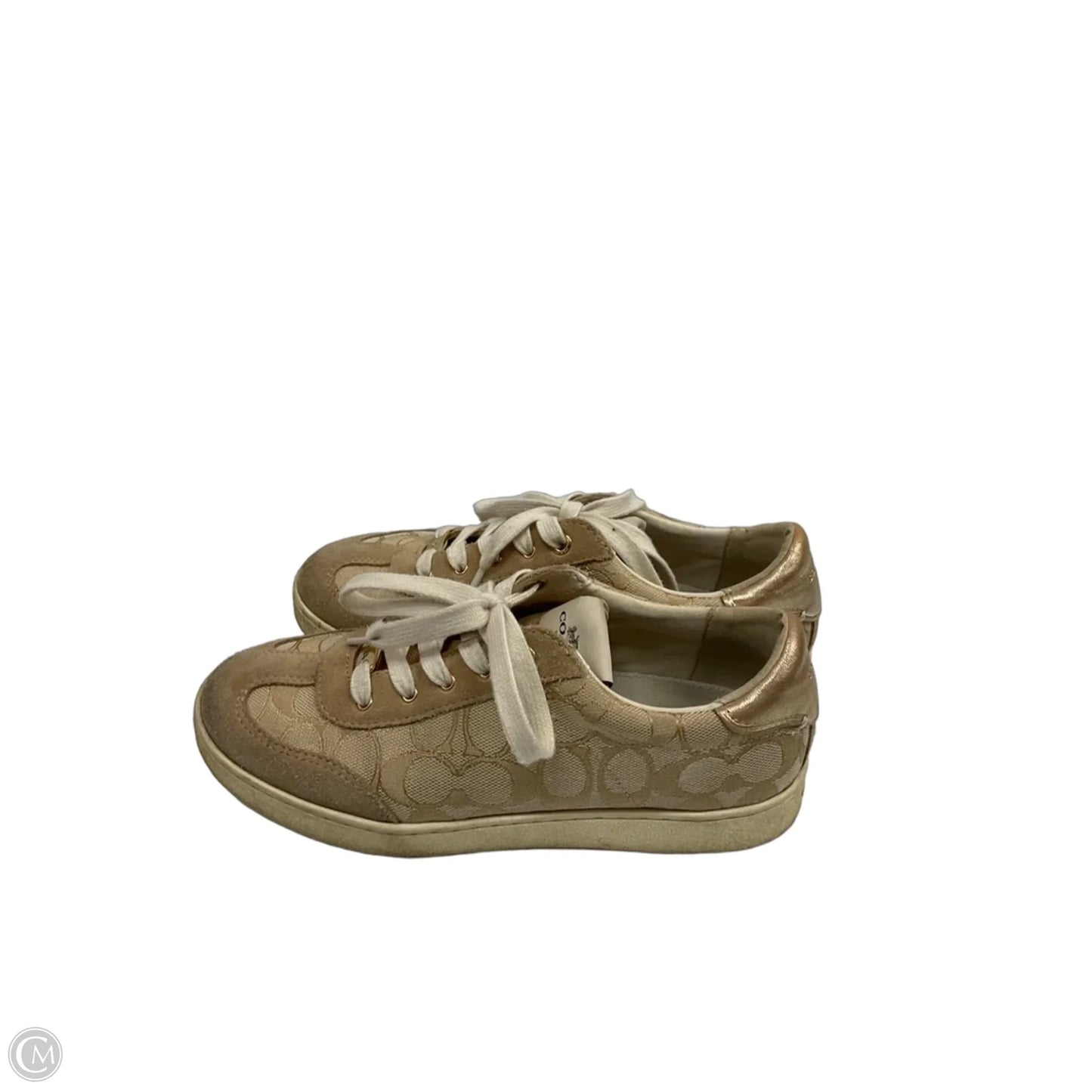 Shoes Designer By Coach In Gold, Size: 7