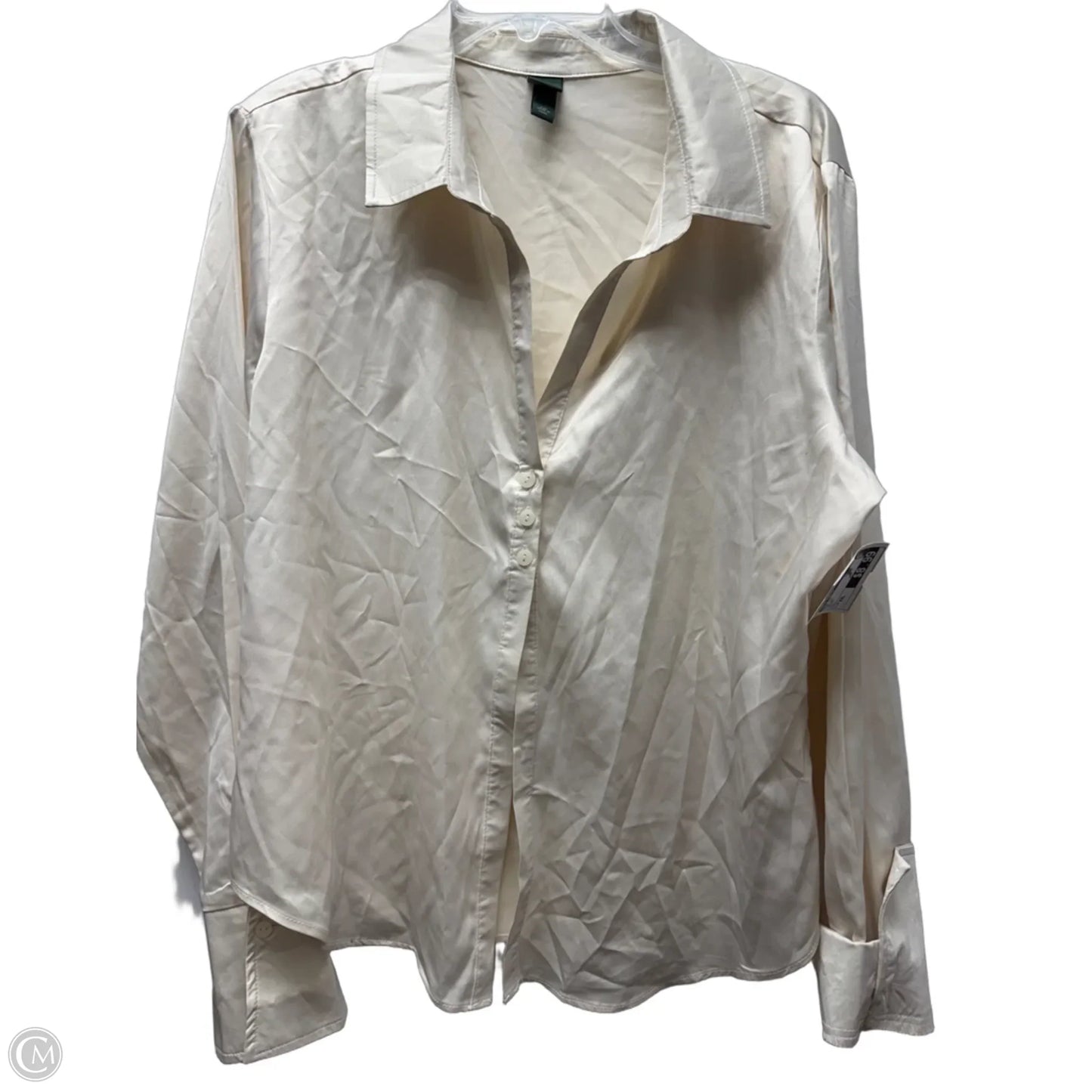 Top Long Sleeve By Wild Fable In Cream, Size: Xxl