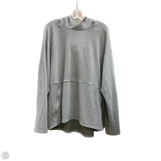 Athletic Sweatshirt Hoodie By Lululemon In Grey, Size: 2x