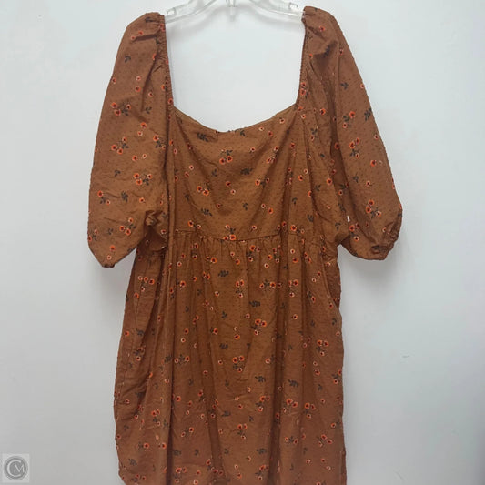 Dress Casual Short By Clothes Mentor In Brown, Size: Xl