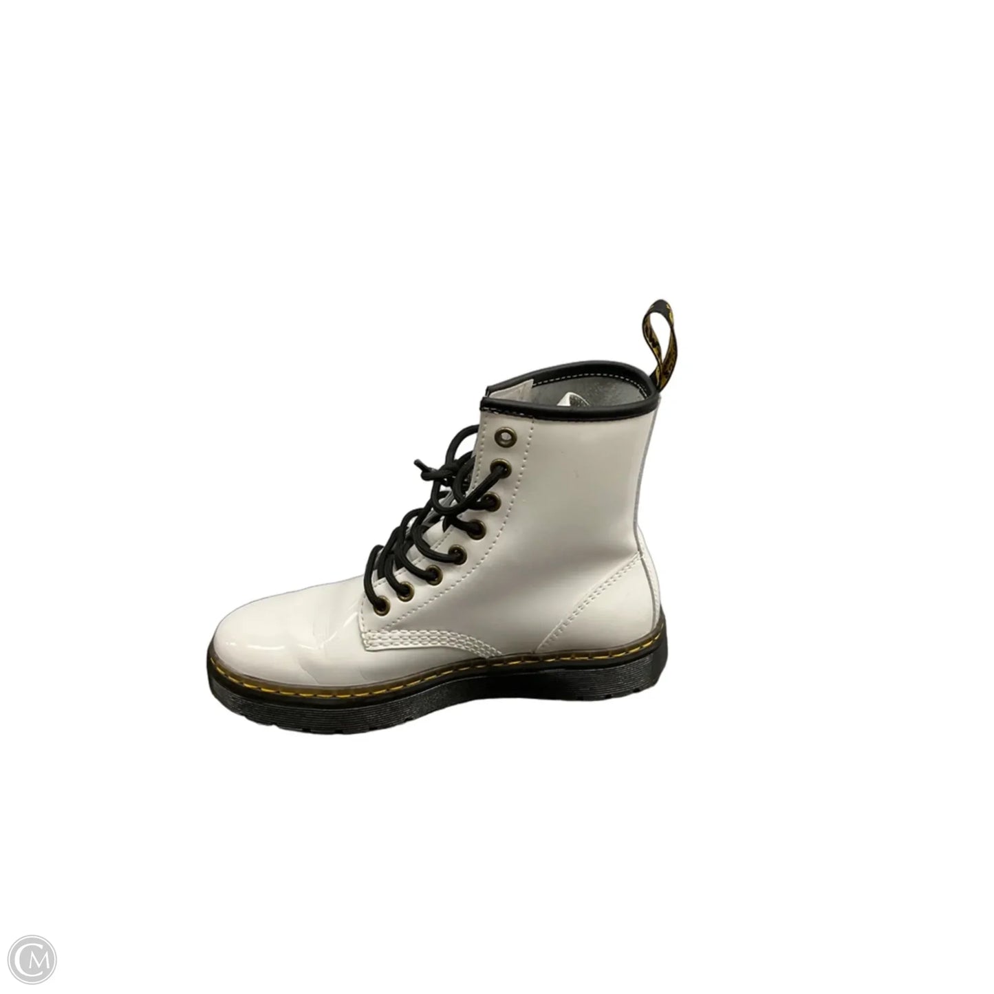 Boots Ankle Flats By Dr Martens In Black & White, Size: 6