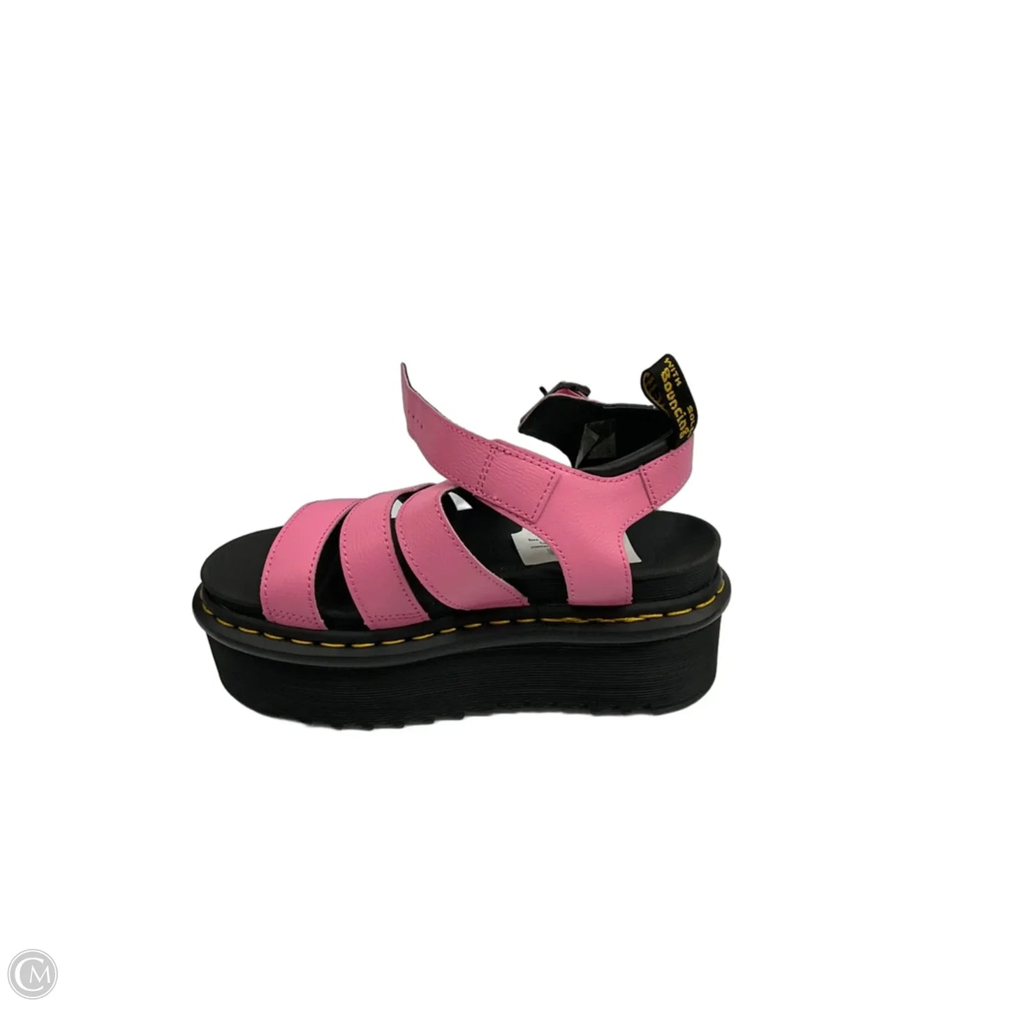 Shoes Flats By Dr Martens In Black & Pink, Size: 6
