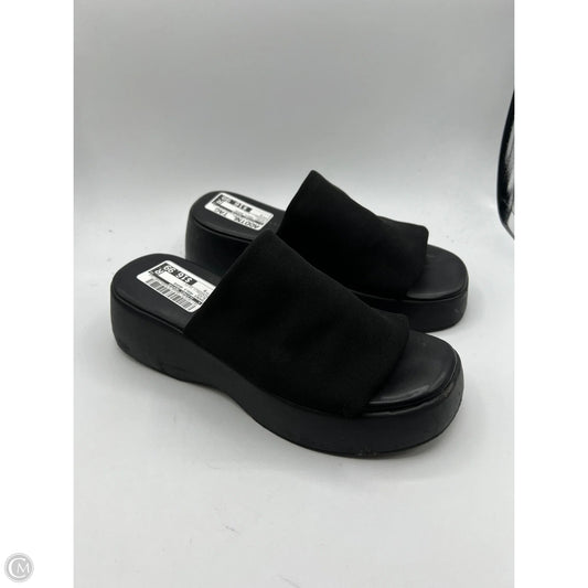 Sandals Heels Wedge By Clothes Mentor In Black, Size: 9