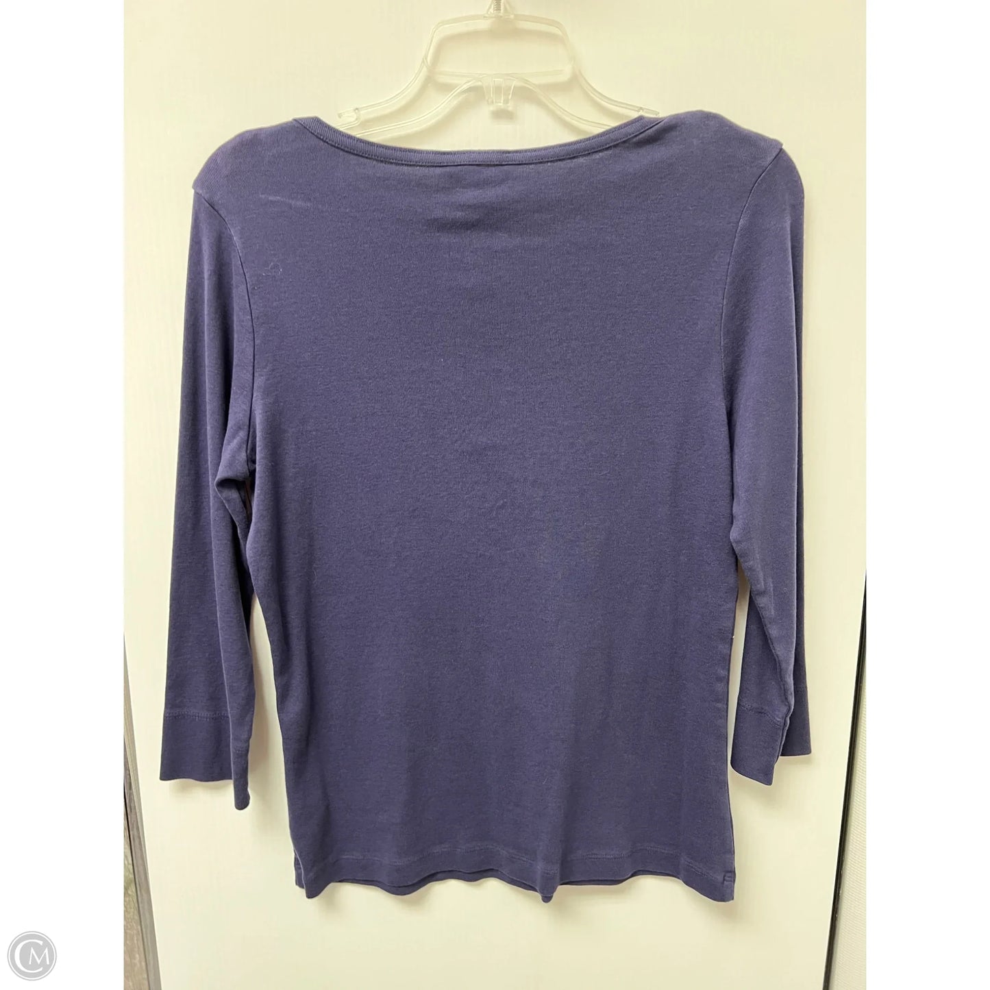 Top 3/4 Sleeve Designer By Lilly Pulitzer In Navy, Size: L