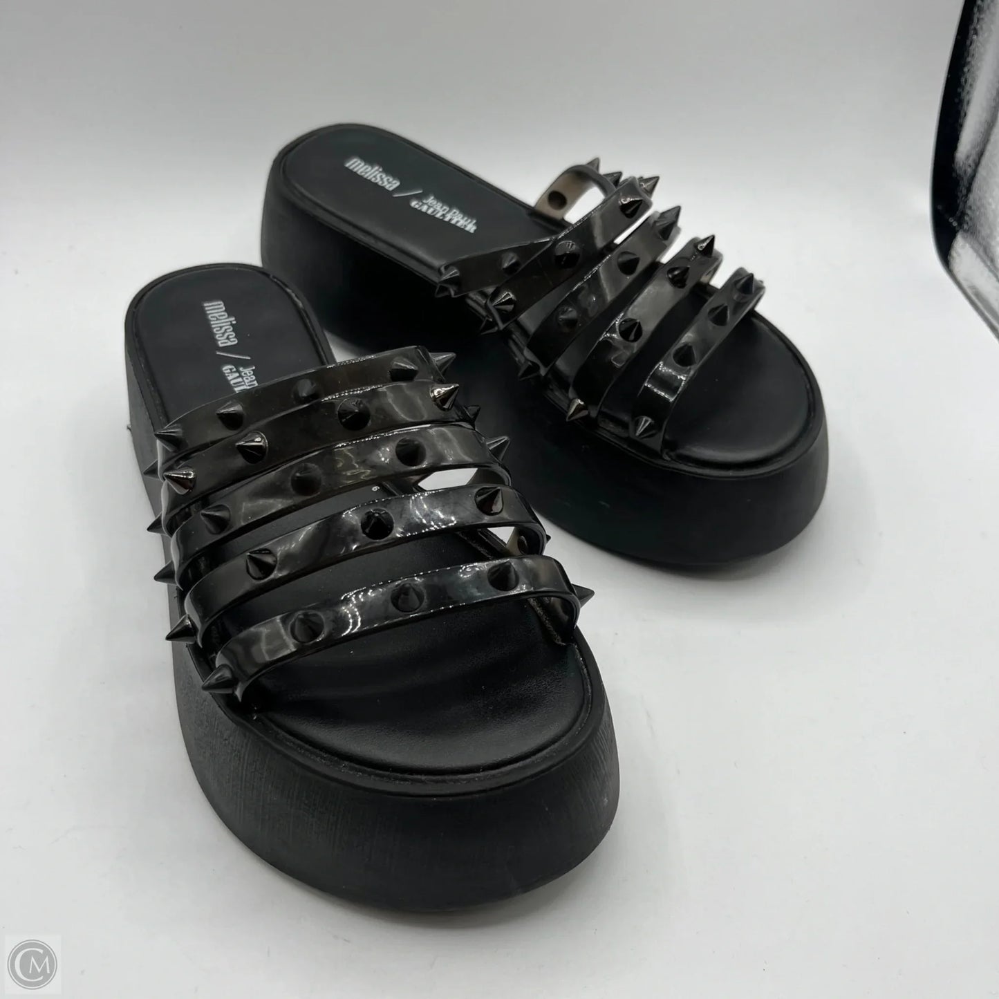 Sandals Luxury Designer By Jean Paul Gaultier In Black, Size: 7