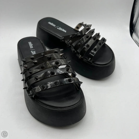 Sandals Luxury Designer By Jean Paul Gaultier In Black, Size: 7