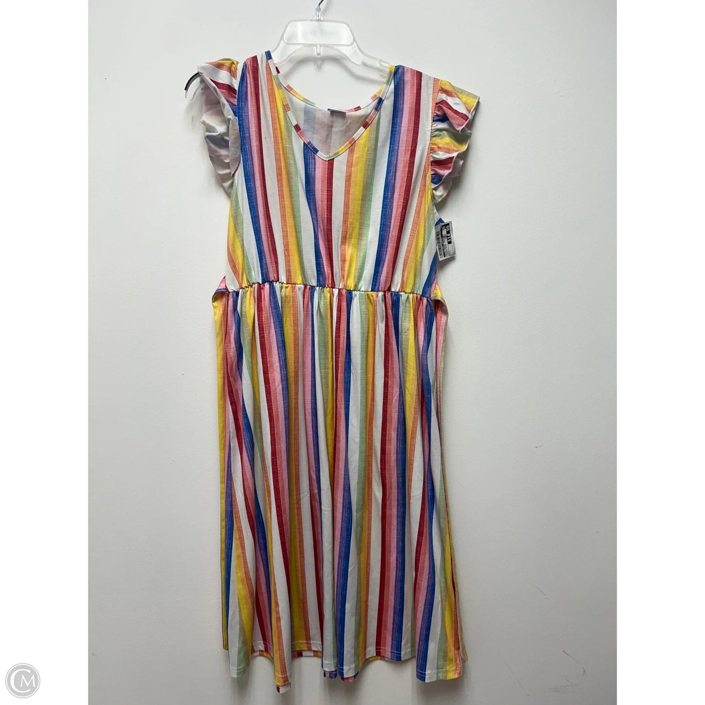 Dress Casual Maxi By Clothes Mentor In Rainbow Print, Size: L