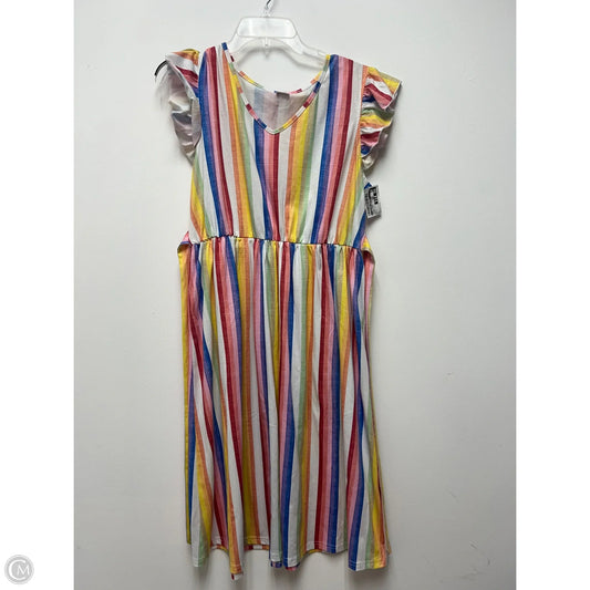 Dress Casual Maxi By Clothes Mentor In Rainbow Print, Size: L
