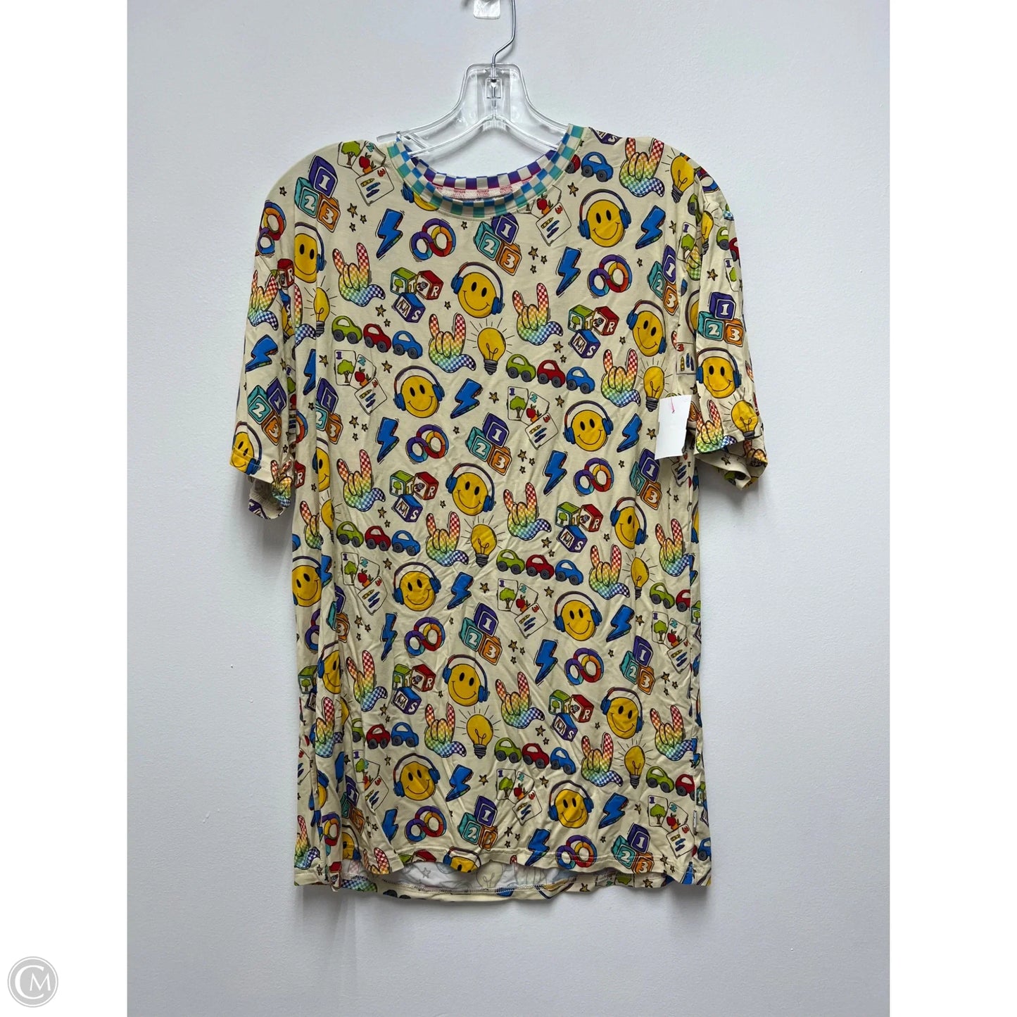 Top Short Sleeve By Bundle Of Joy In Multi-colored, Size: M