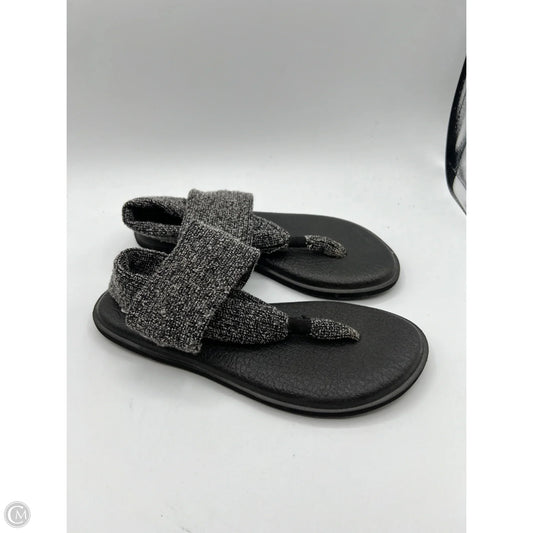 Sandals Flip Flops By Sanuk In Grey, Size: 7