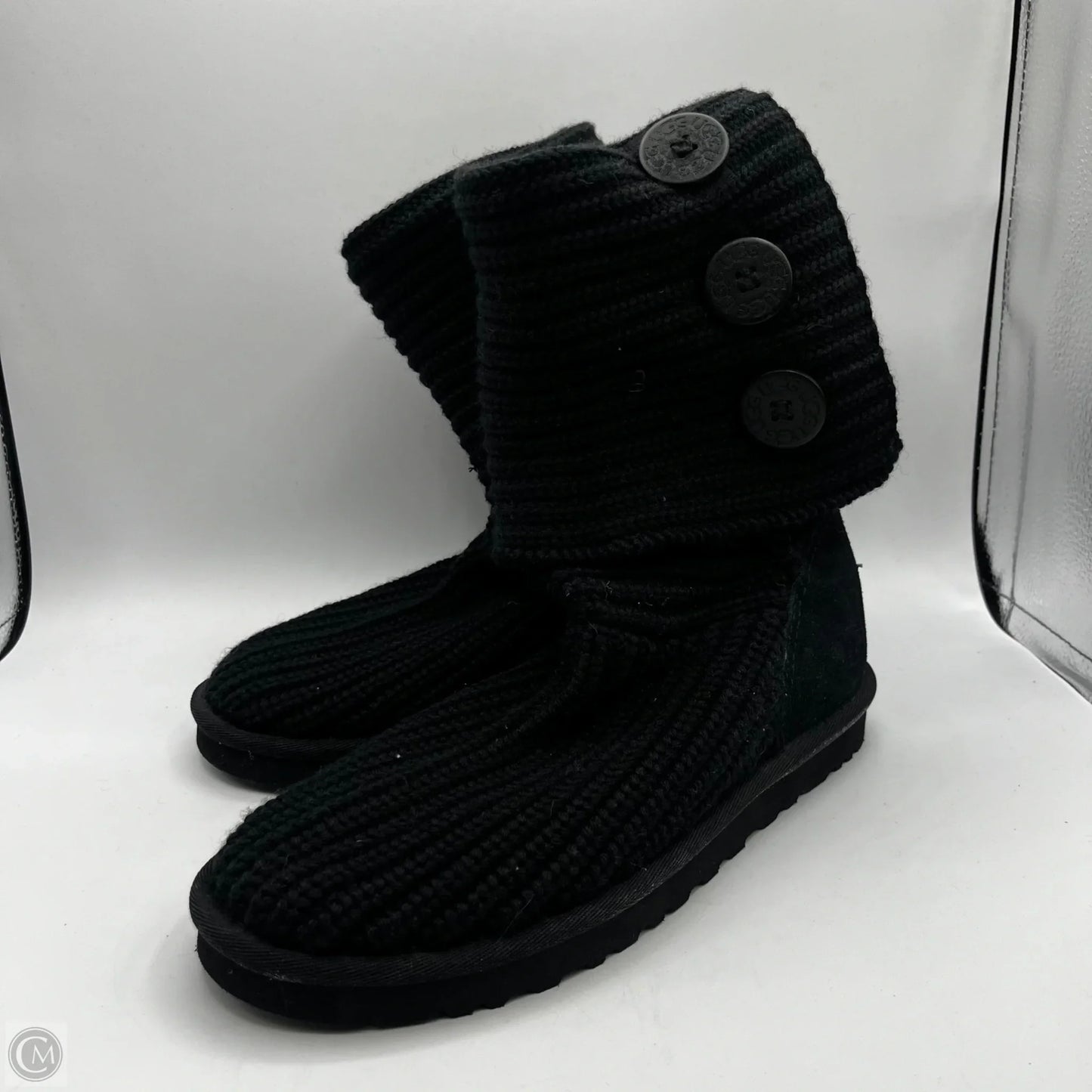 Boots Designer By Ugg In Black, Size: 8