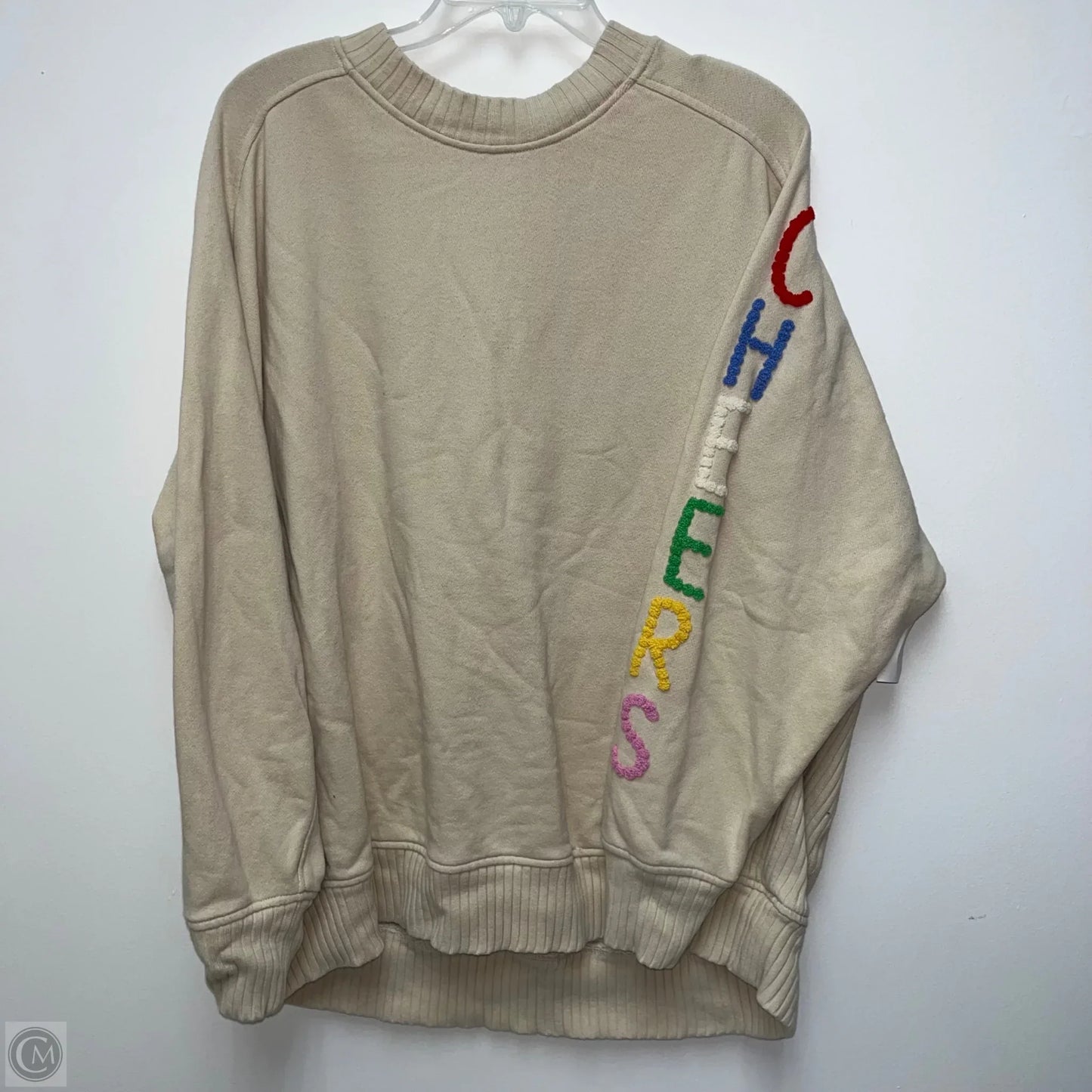 Sweatshirt Crewneck By Aerie In Cream, Size: M