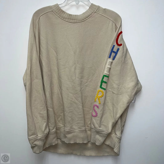 Sweatshirt Crewneck By Aerie In Cream, Size: M