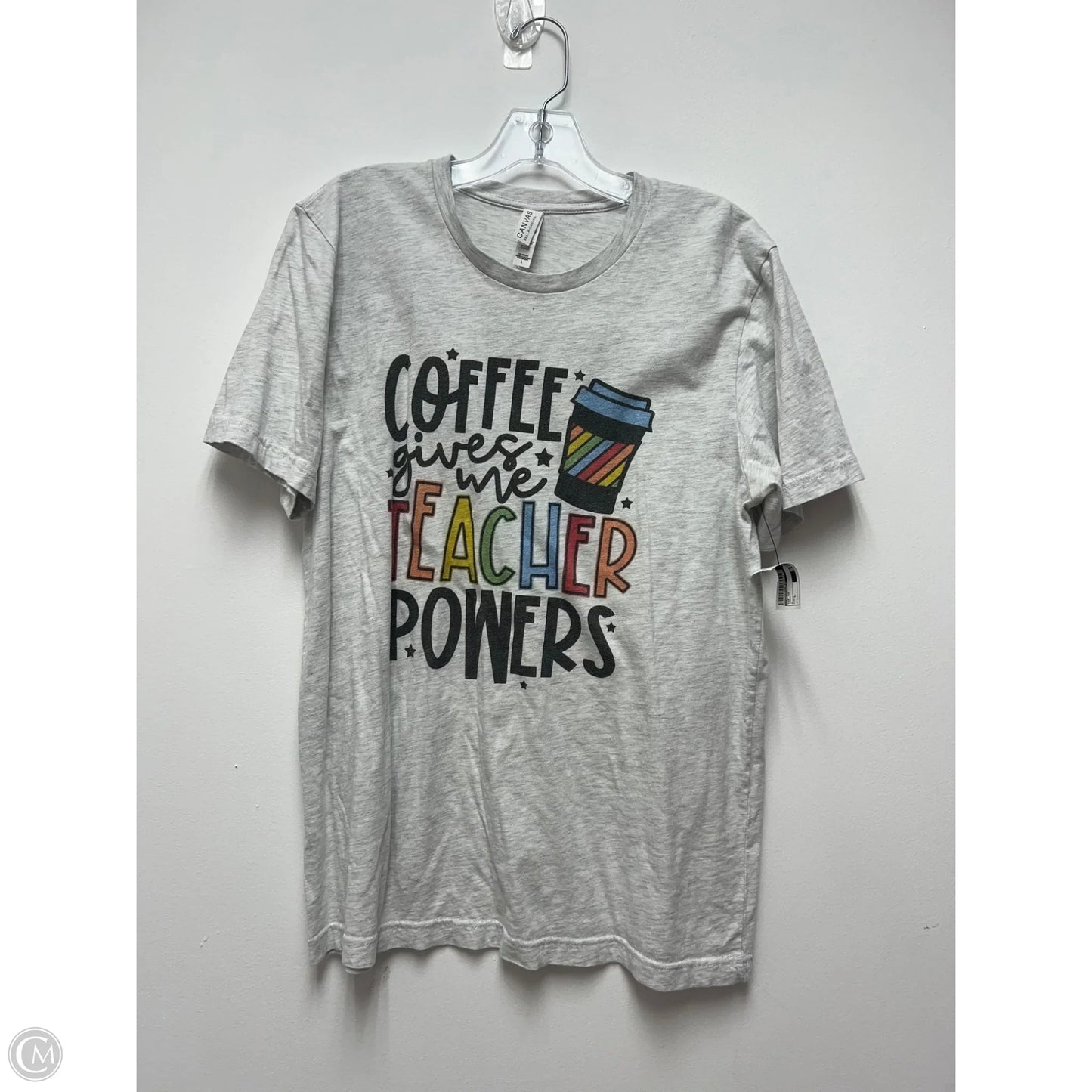 Top Short Sleeve By Canvasback In Grey, Size: L
