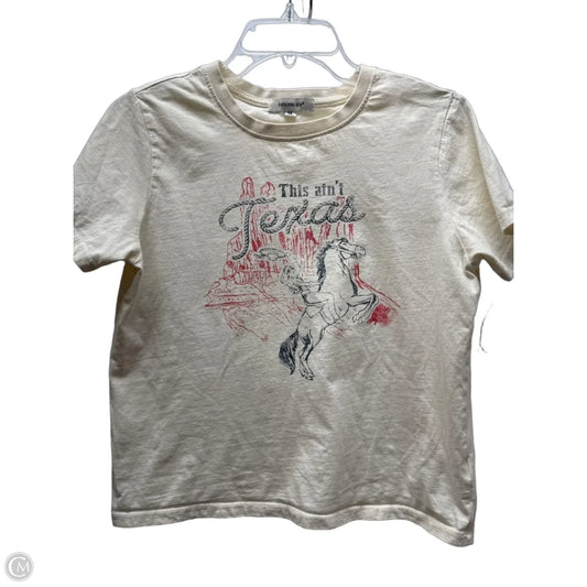 Top Short Sleeve By Francesca's In Cream, Size: M