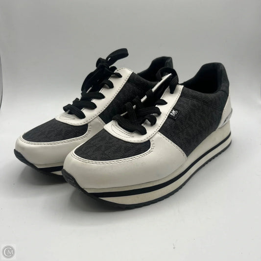 Shoes Sneakers By Michael By Michael Kors In Black & White, Size: 7