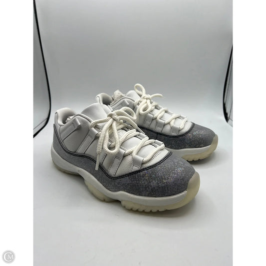 Shoes Luxury Designer By Jordan In Grey & White, Size: 6.5