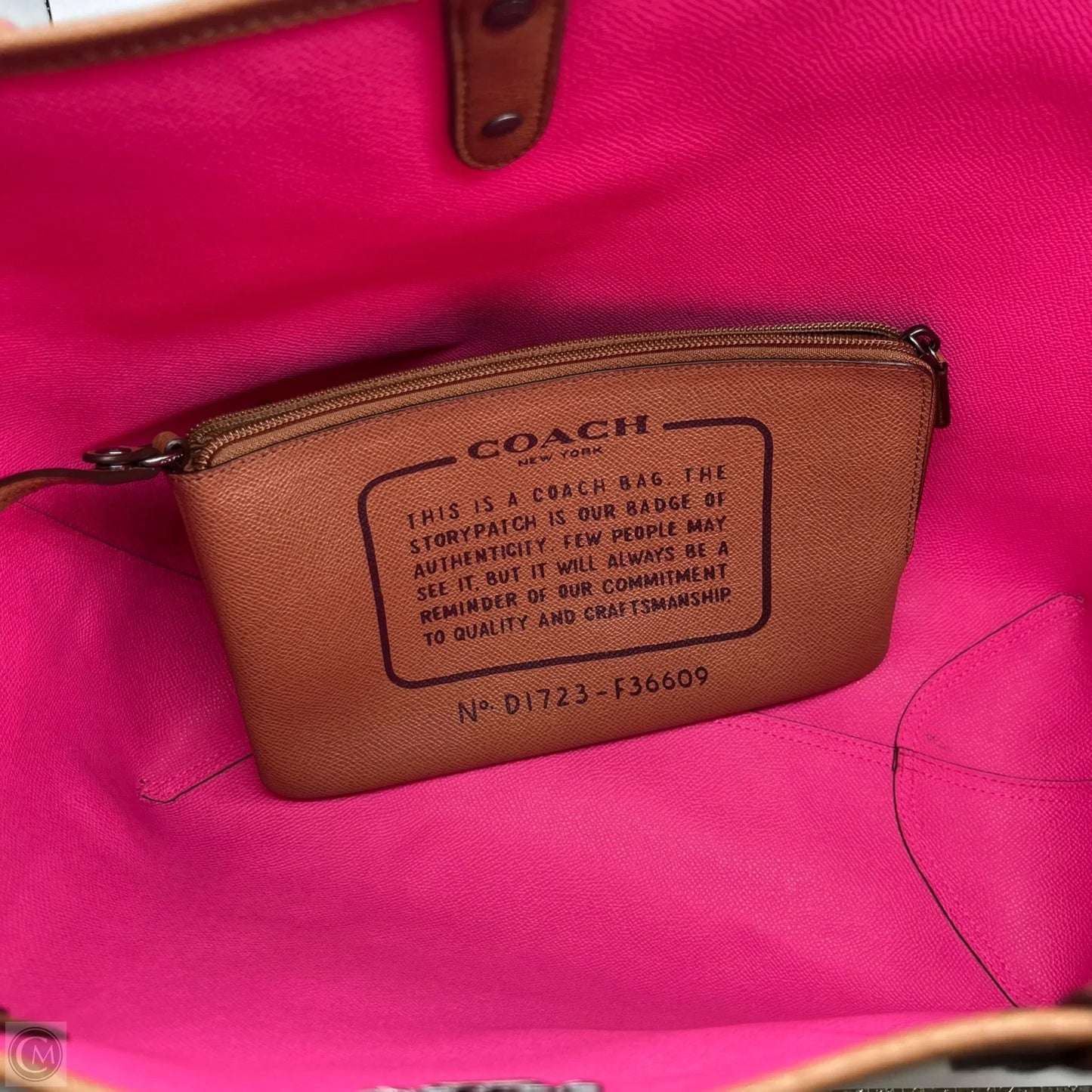 Handbag Designer By Coach, Size: Medium