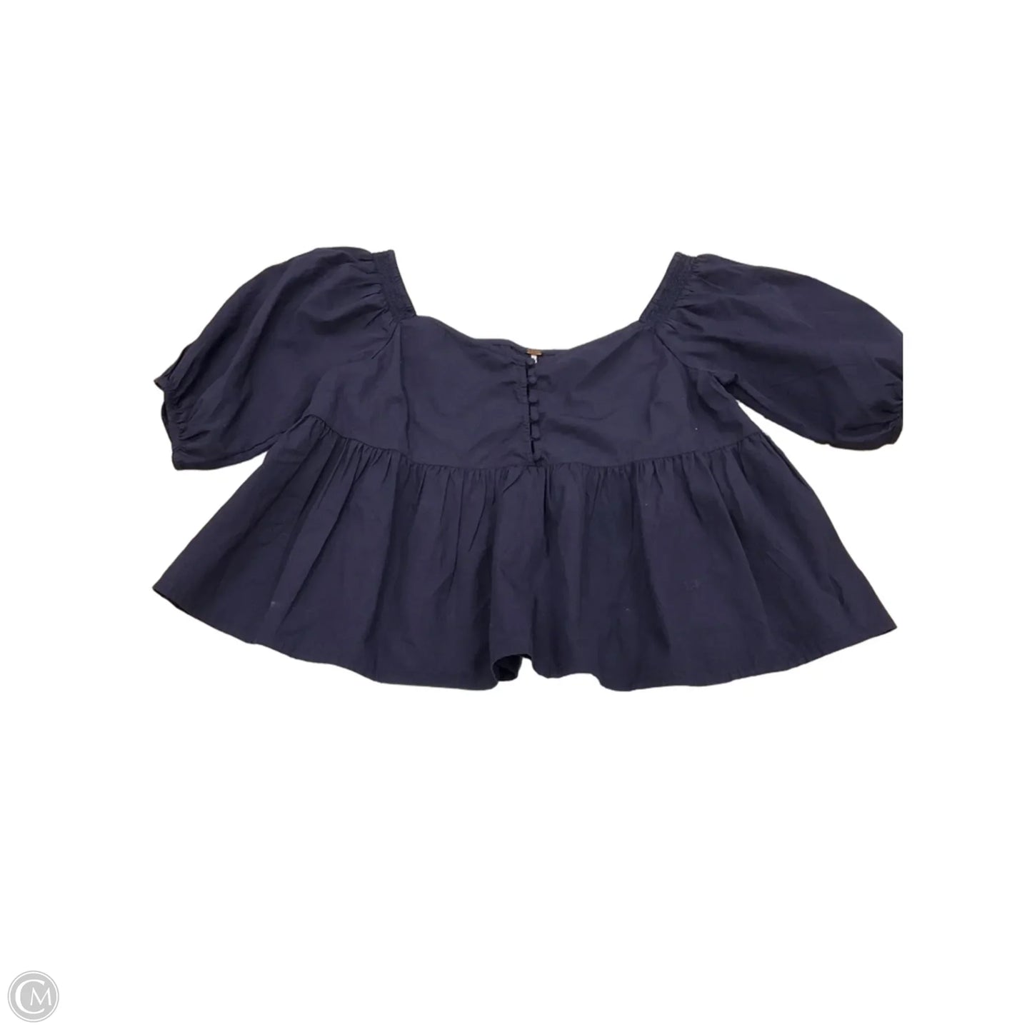 Top Short Sleeve By Free People In Navy, Size: M