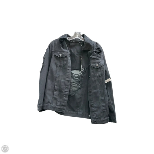 Jacket Denim By Fashion Nova In Black Denim, Size: M