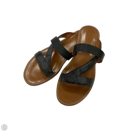 Sandals Designer By Coach In Grey, Size: 9