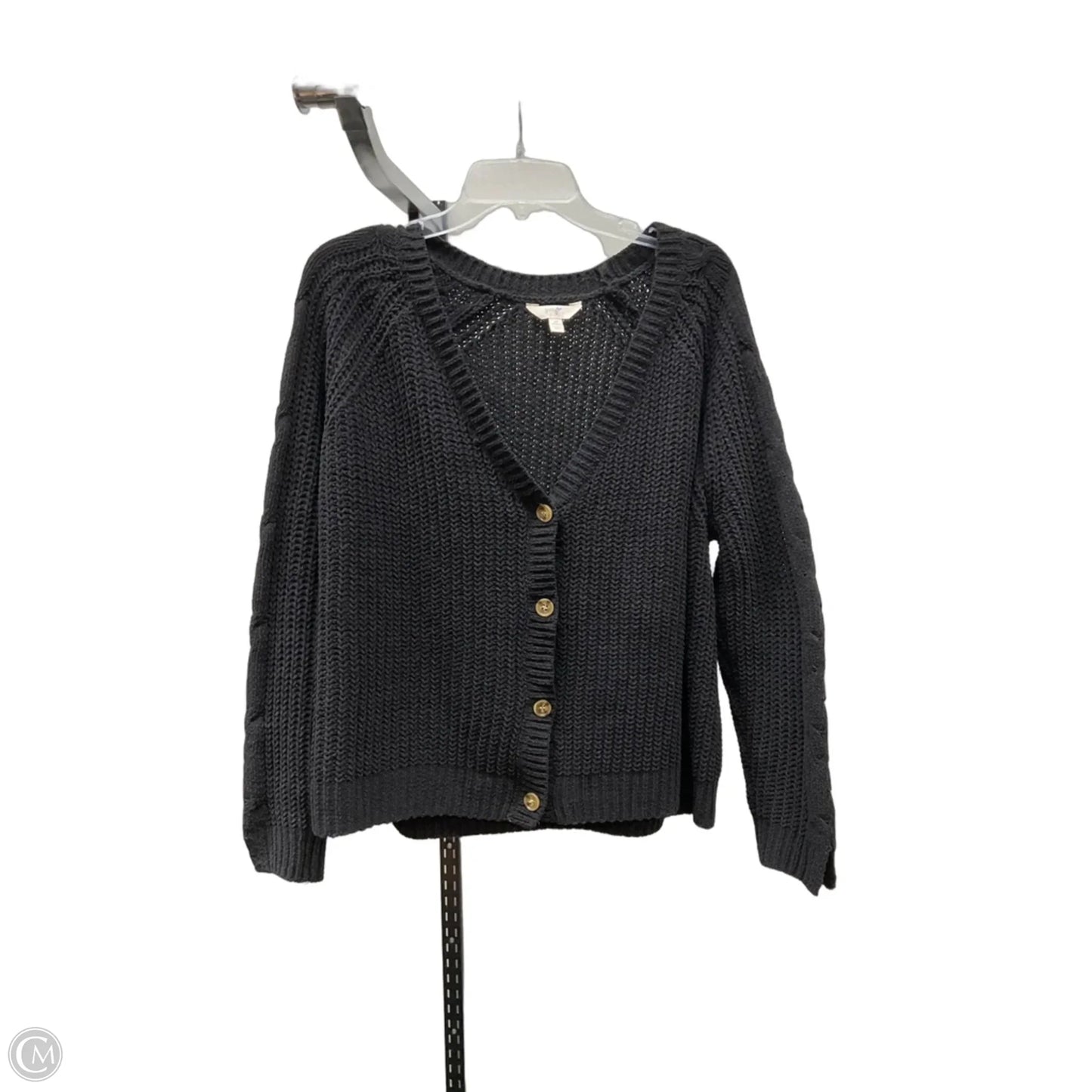 Cardigan By Terra & Sky In Black, Size: 1x
