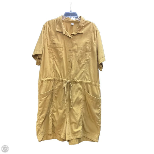 Romper By Old Navy In Yellow Denim, Size: Xxl