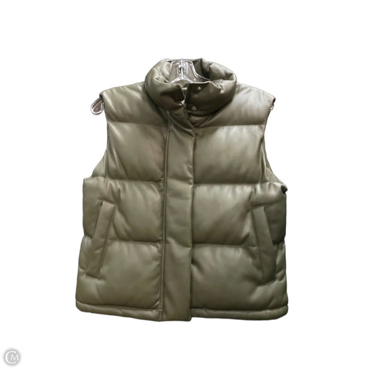 Vest Faux Fur & Sherpa By Express In Green, Size: Xs