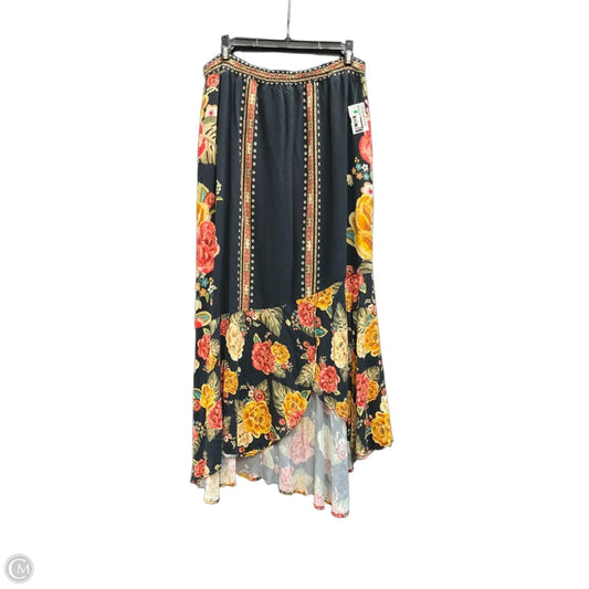 Skirt Maxi By Anthropologie In Floral Print, Size: Xl