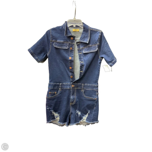 Romper By Clothes Mentor In Blue Denim, Size: M