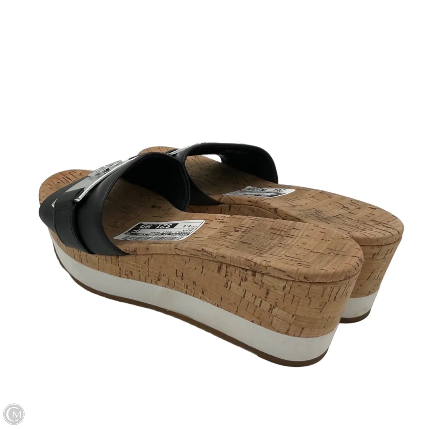 Sandals Heels Wedge By Michael By Michael Kors In Black, Size: 8.5