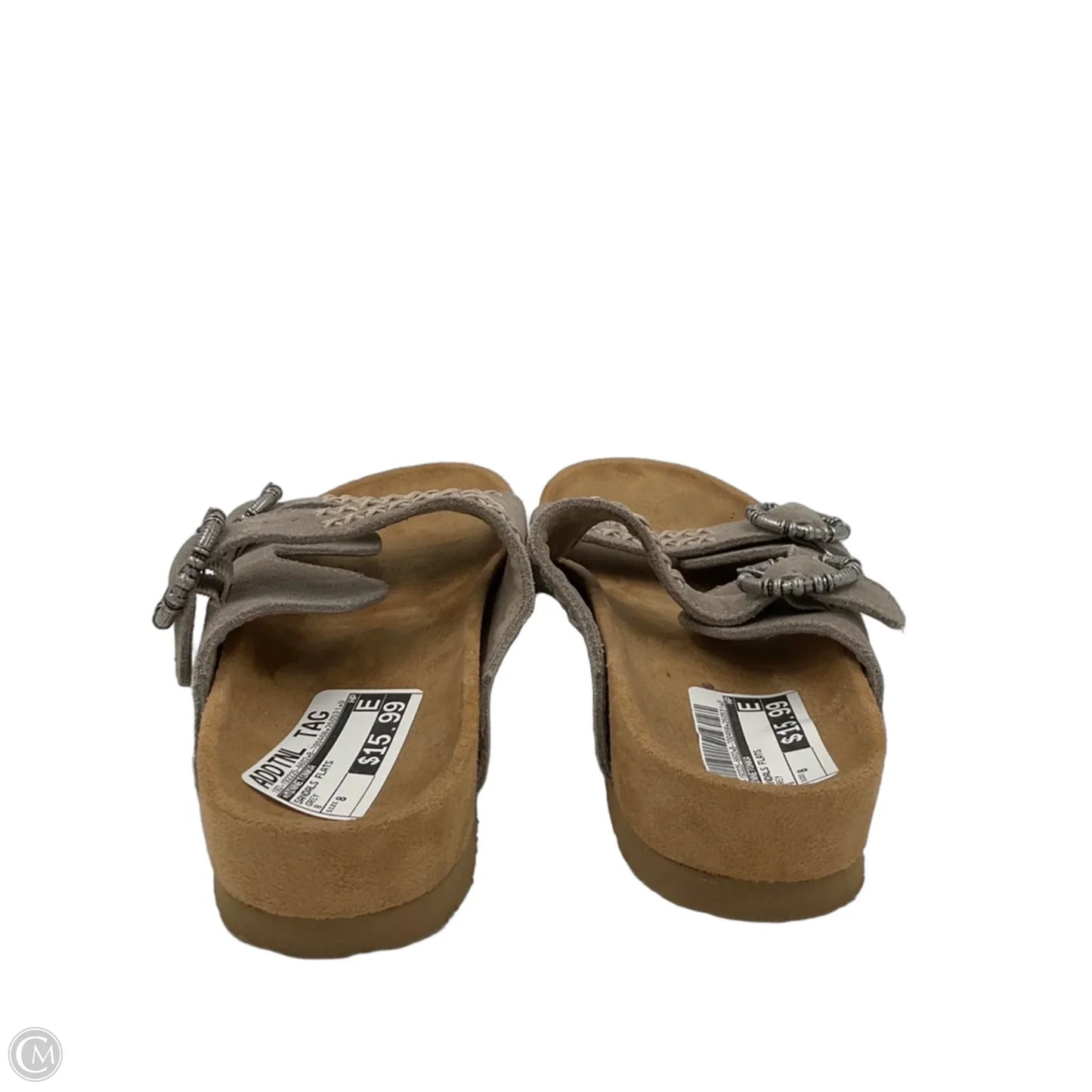 Sandals Flats By Minnetonka In Grey, Size: 8
