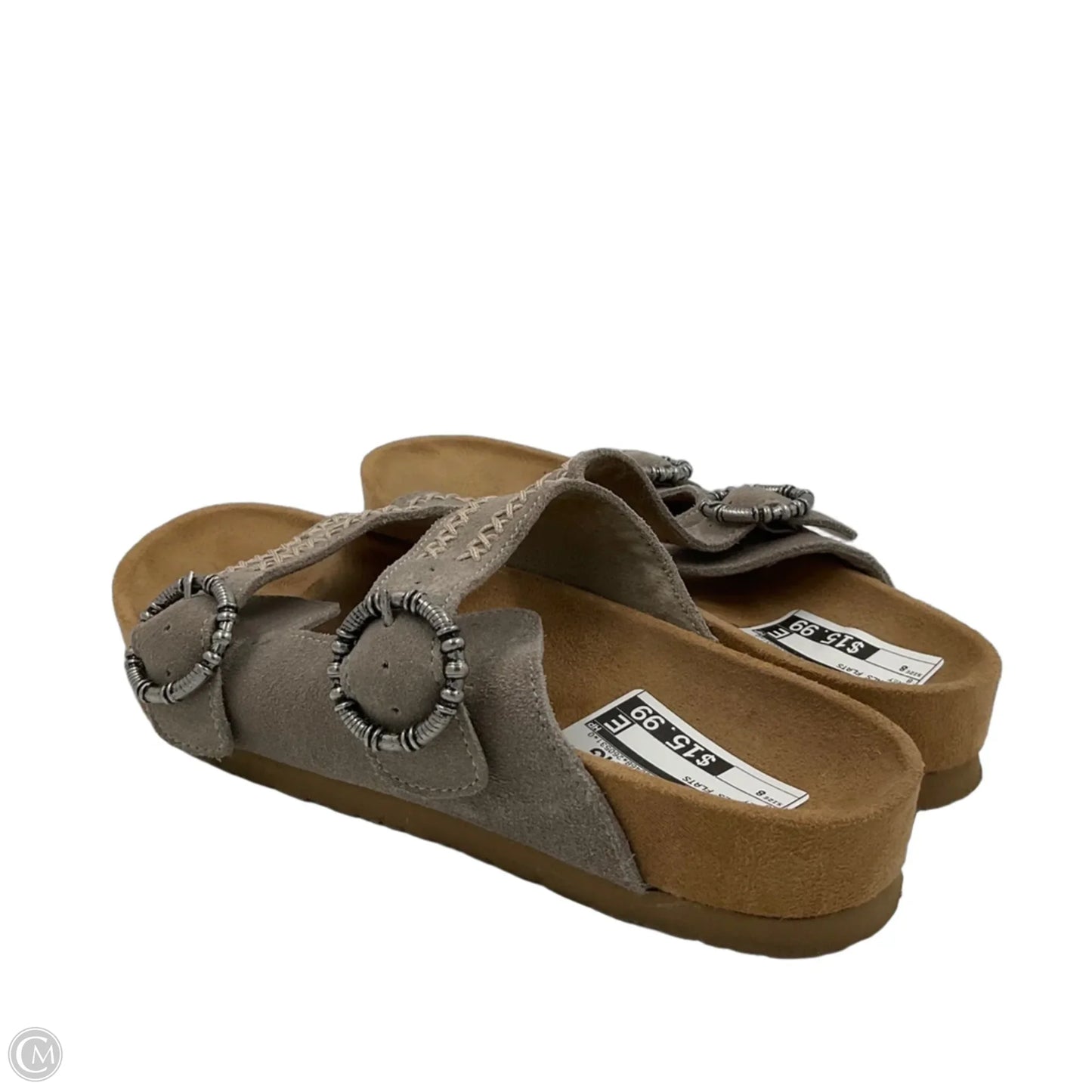 Sandals Flats By Minnetonka In Grey, Size: 8