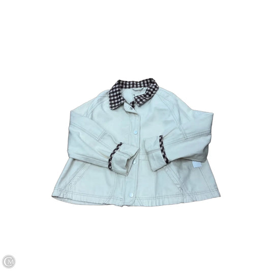 Jacket Denim By Pilcro In Cream & Tan, Size: M