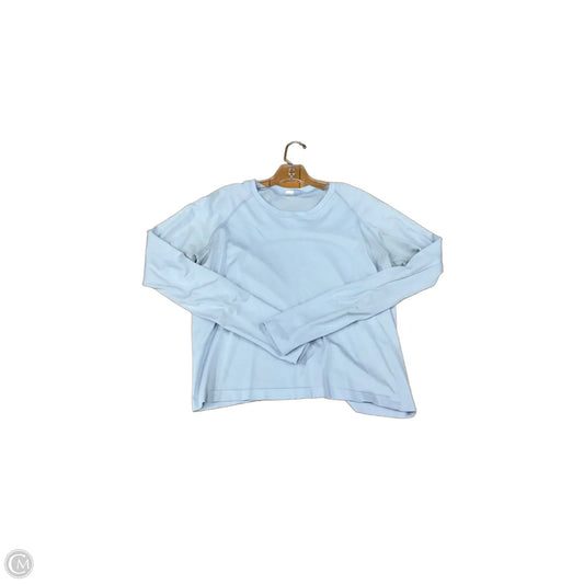 Athletic Top Long Sleeve Crewneck By Lululemon In Blue, Size: 14
