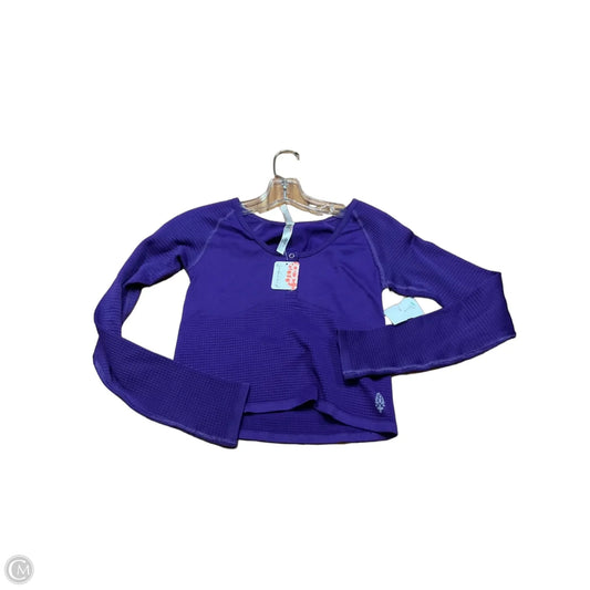 Athletic Top Long Sleeve Collar By Free People In Purple, Size: M