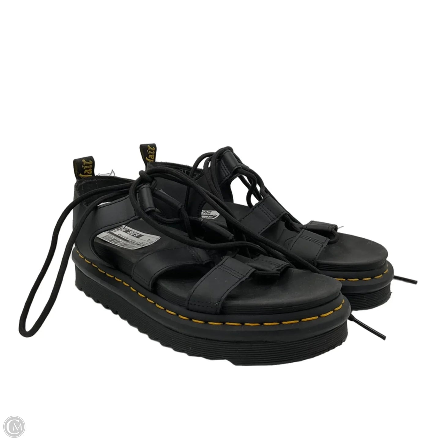 Sandals Heels Platform By Dr Martens In Black, Size: 6
