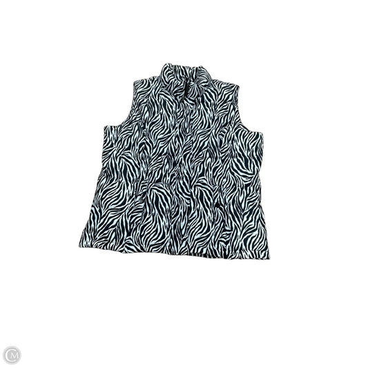 Vest Puffer & Quilted By Charter Club In Black & White, Size: L