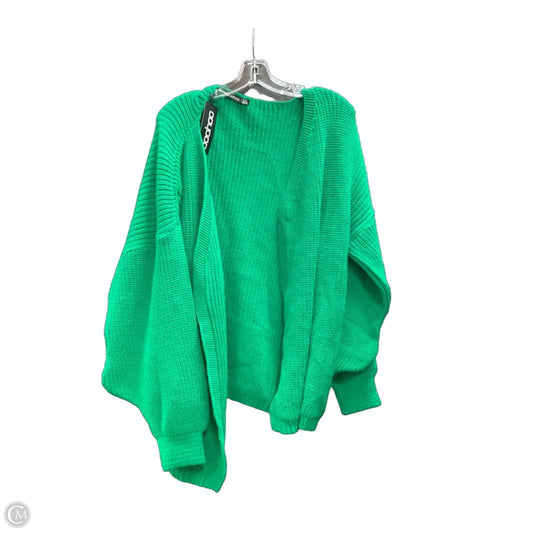 Cardigan By Boohoo Boutique In Green, Size: Xl