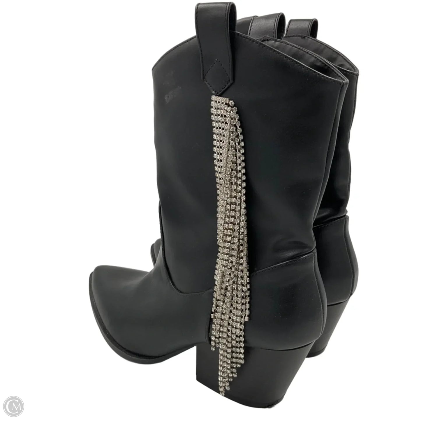 Boots Ankle Heels By Qupid In Black, Size: 5