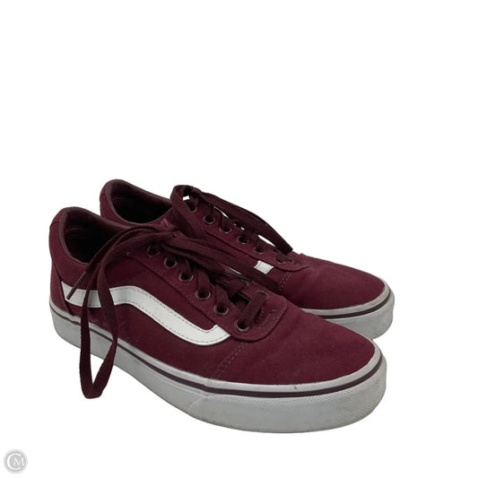 Shoes Sneakers By Vans In Red, Size: 7