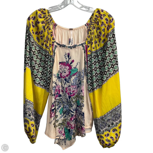 Top Long Sleeve By Free People In Floral Print, Size: Xs