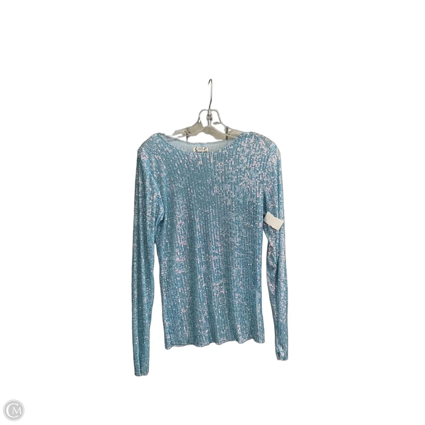Top Long Sleeve By Free People In Blue, Size: M
