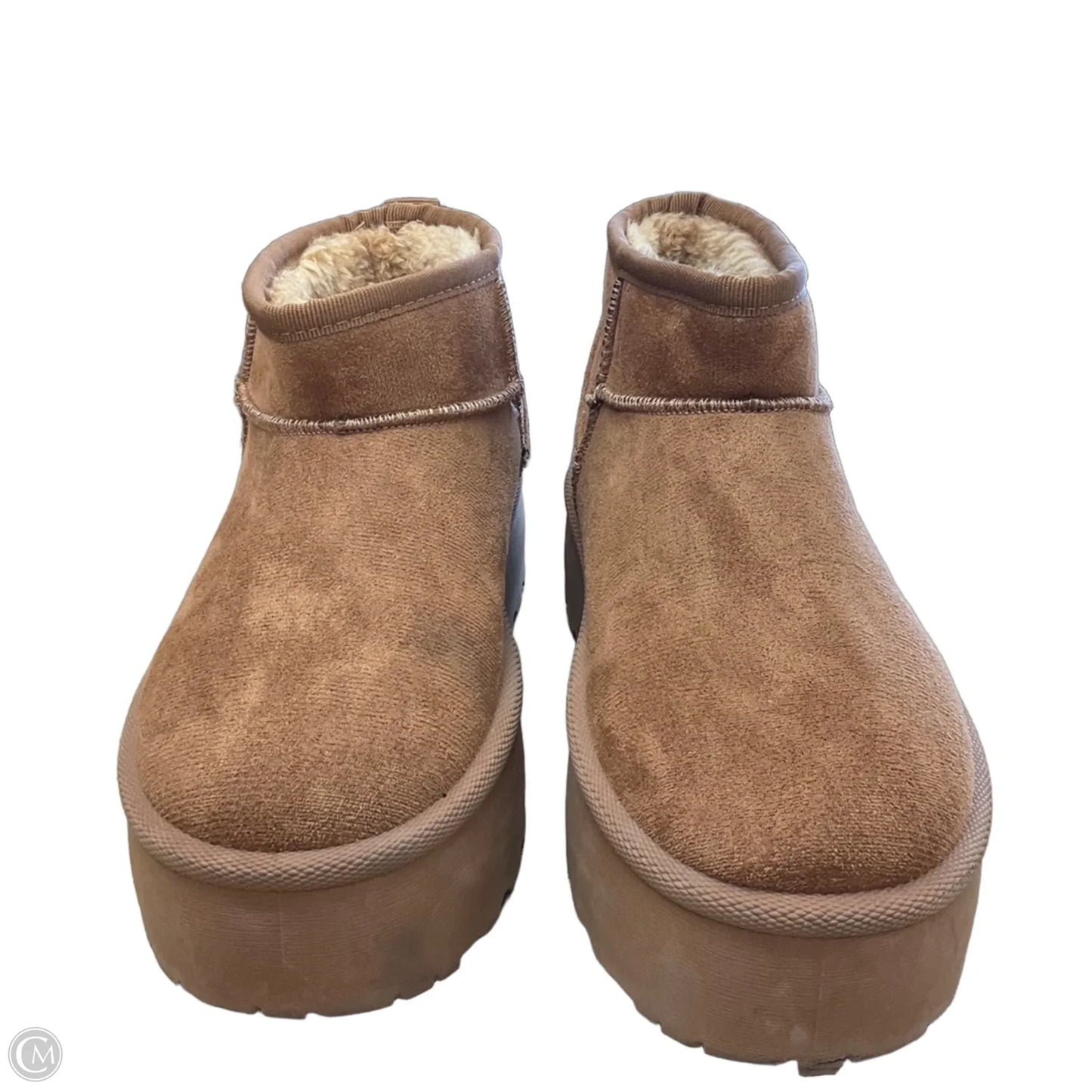 Boots Ankle Flats By Clothes Mentor In Brown, Size: 8