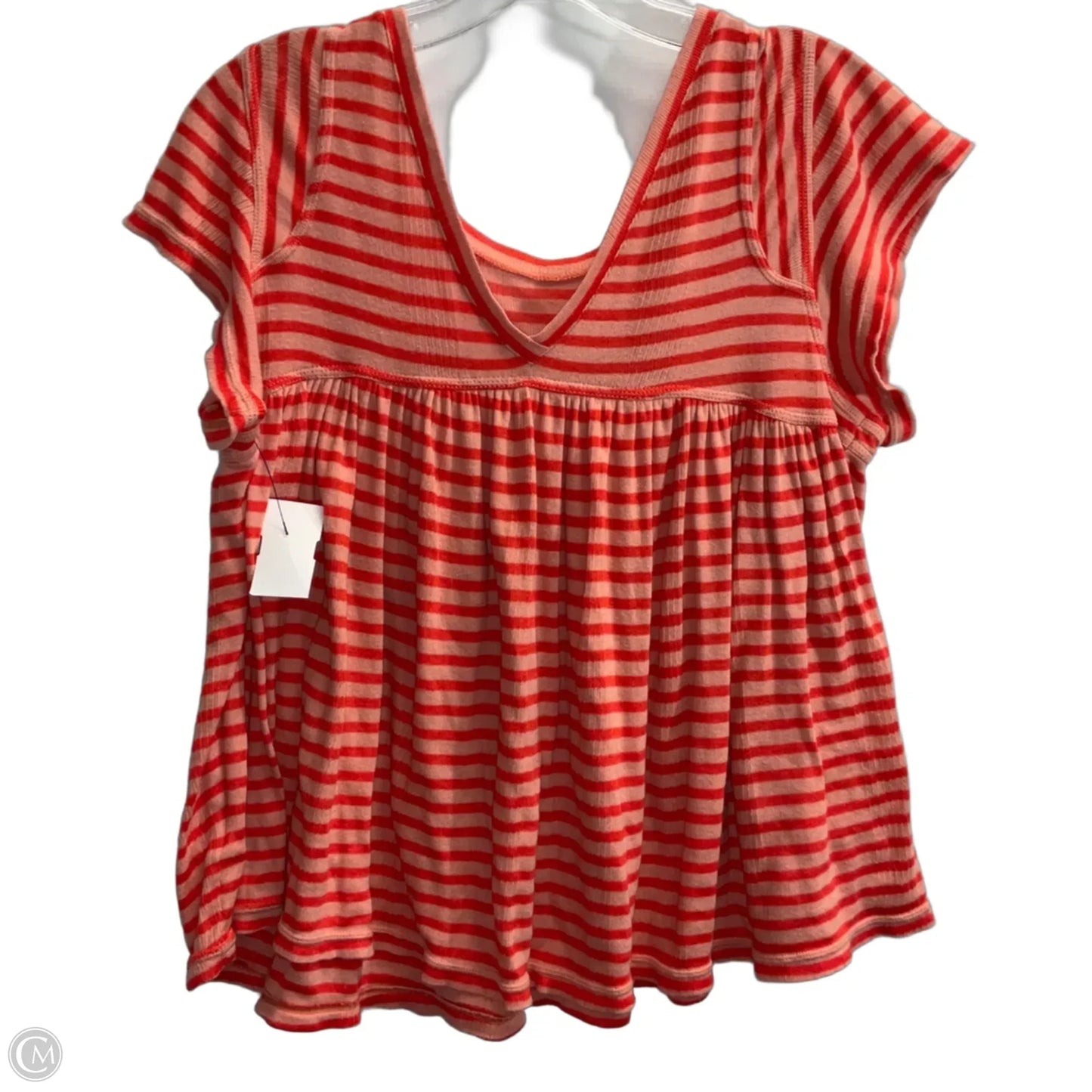 Top Short Sleeve By Free People In Orange, Size: L