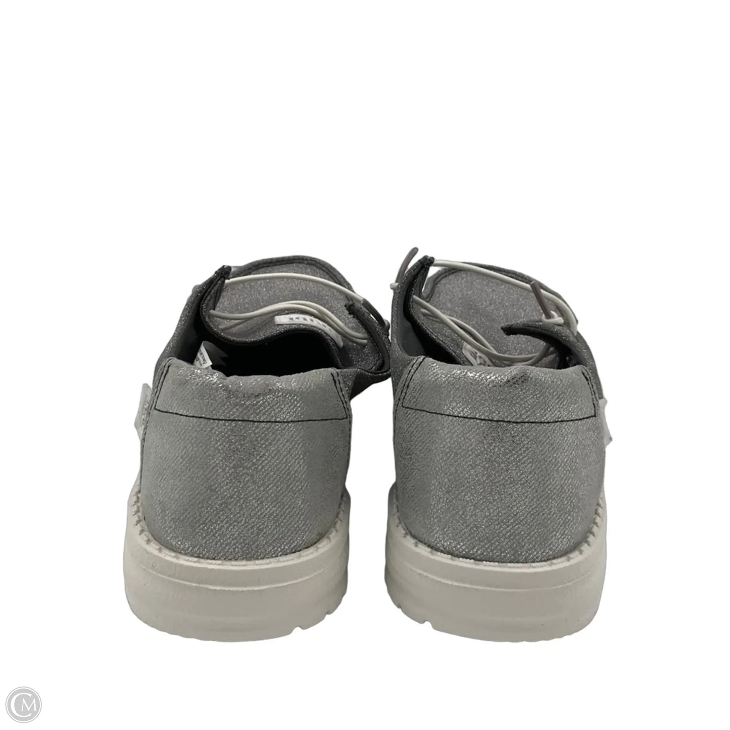Shoes Flats By Hey Dude In Grey, Size: 10